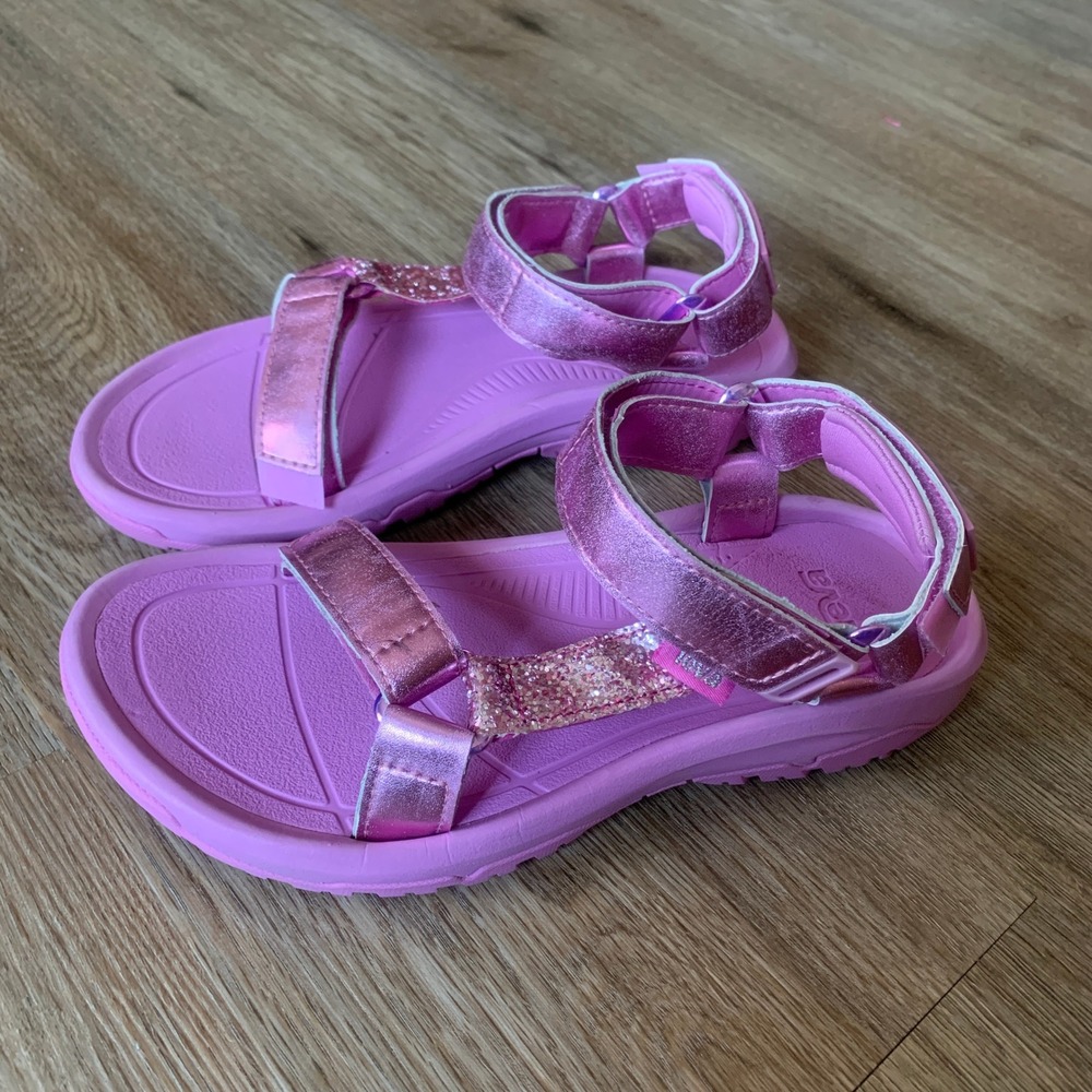 Teva Christian Cowan Hurricane XLT2 Pink Metallic Glitter Sandals - Womens 7
